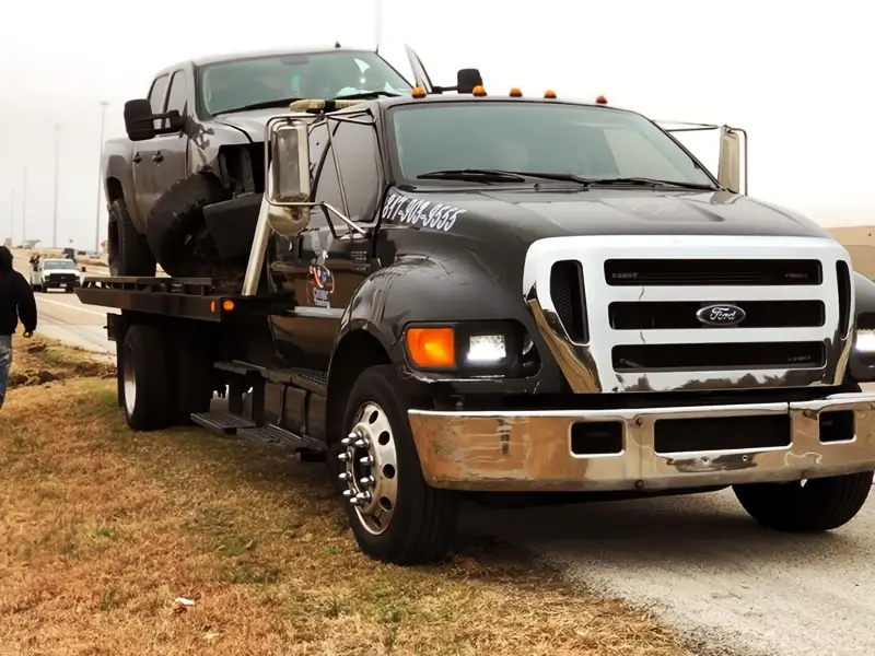 Dallas Emergency Roadside Assistance Dallas emergency roadside assistance tow truck on highway